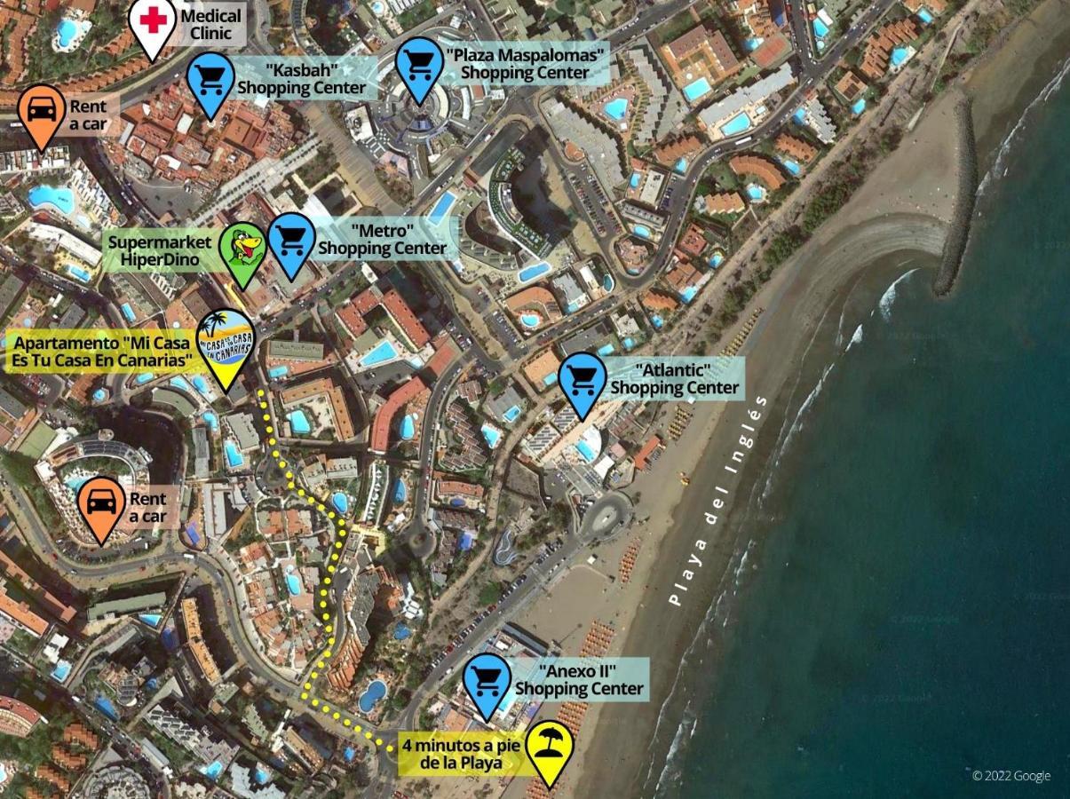 Playa Del Ingles, 4 Min A Pie De La Playa Apartman Maspalomas  Kültér fotó
